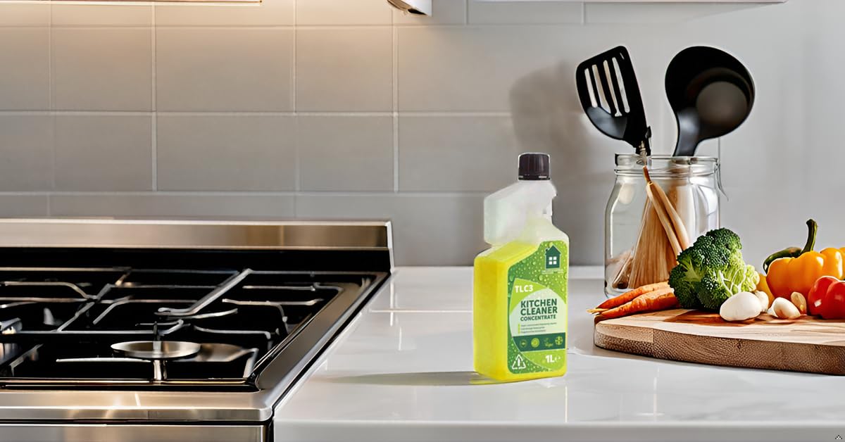 100 dose Eco Kitchen Cleaner and Degreaser Concentrate. Plant based, made in the UK and biodegradable, makes 100 spray bottles. By The Little Cottage Cleaning Company