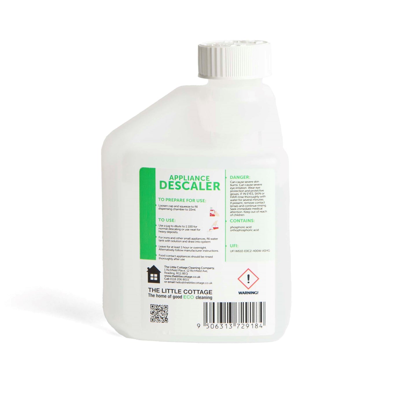 25 Dose Eco Appliance Descaler. 250ml Plant based, biodegradable and Made in the UK. Ideal for small appliances like coffee machines and kettles, also larger appliances like washing machines and dishwashers.