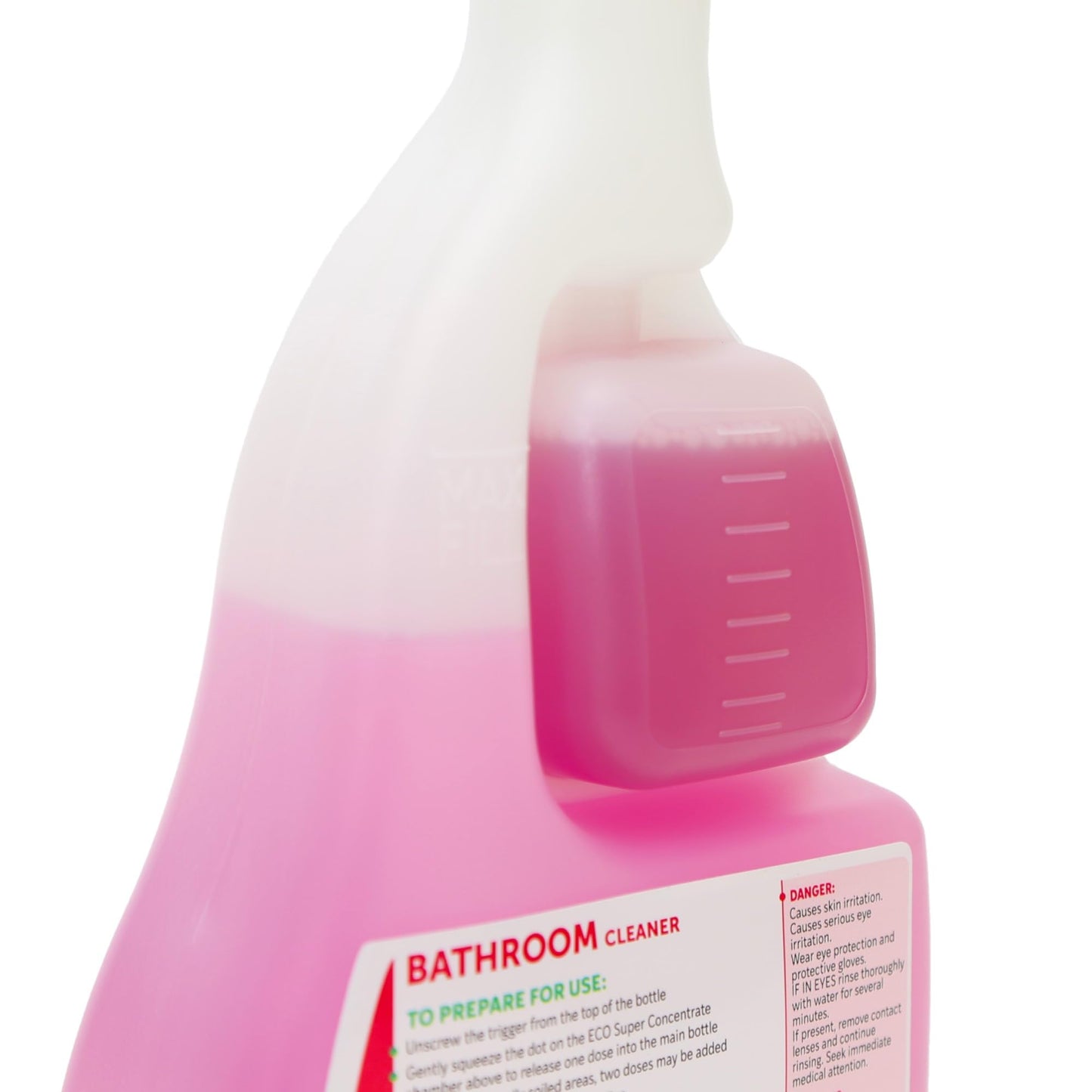 9 bottles in 1 Eco Bathroom Cleaner 625ml. Kills 99.99% of bacteria, removes watermarks and prevents limescale build up. Plant based and biodegradable. Supplied ready to use with further 8 refills.