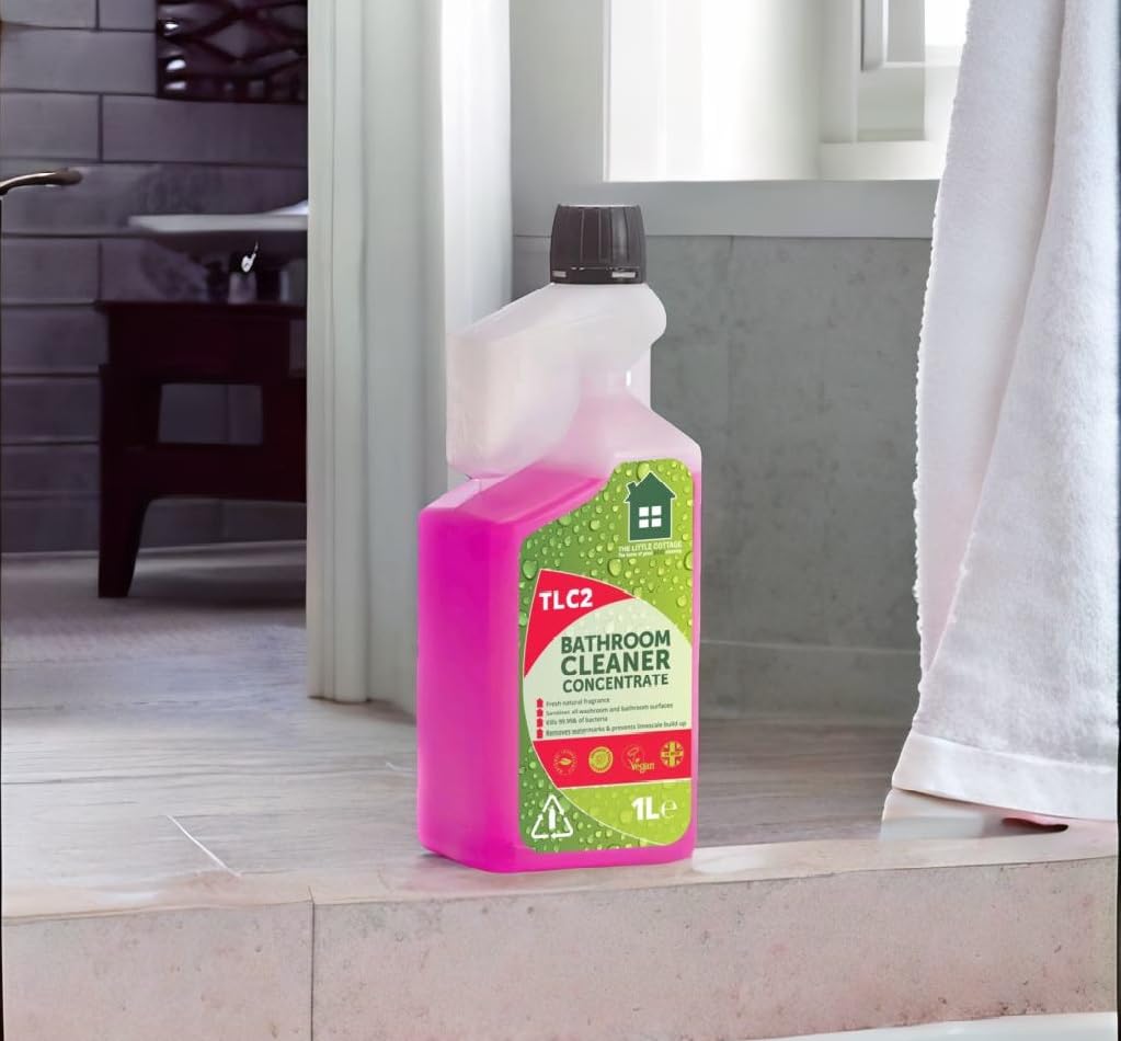 100 dose Eco Bathroom Cleaner Concentrate. Removes 99.99% of bacteria, plant based, made in the UK and biodegradable. Makes 100 spray bottles. By The Little Cottage Cleaning Company