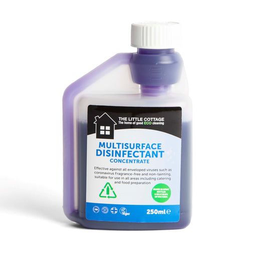 25 Dose Multi Surface Disinfectant. Suitable for all hard surfaces. Kills 99.99% of bacteria and effective against enveloped viruses such as coronavirus. Makes 25 spray bottles UK Made