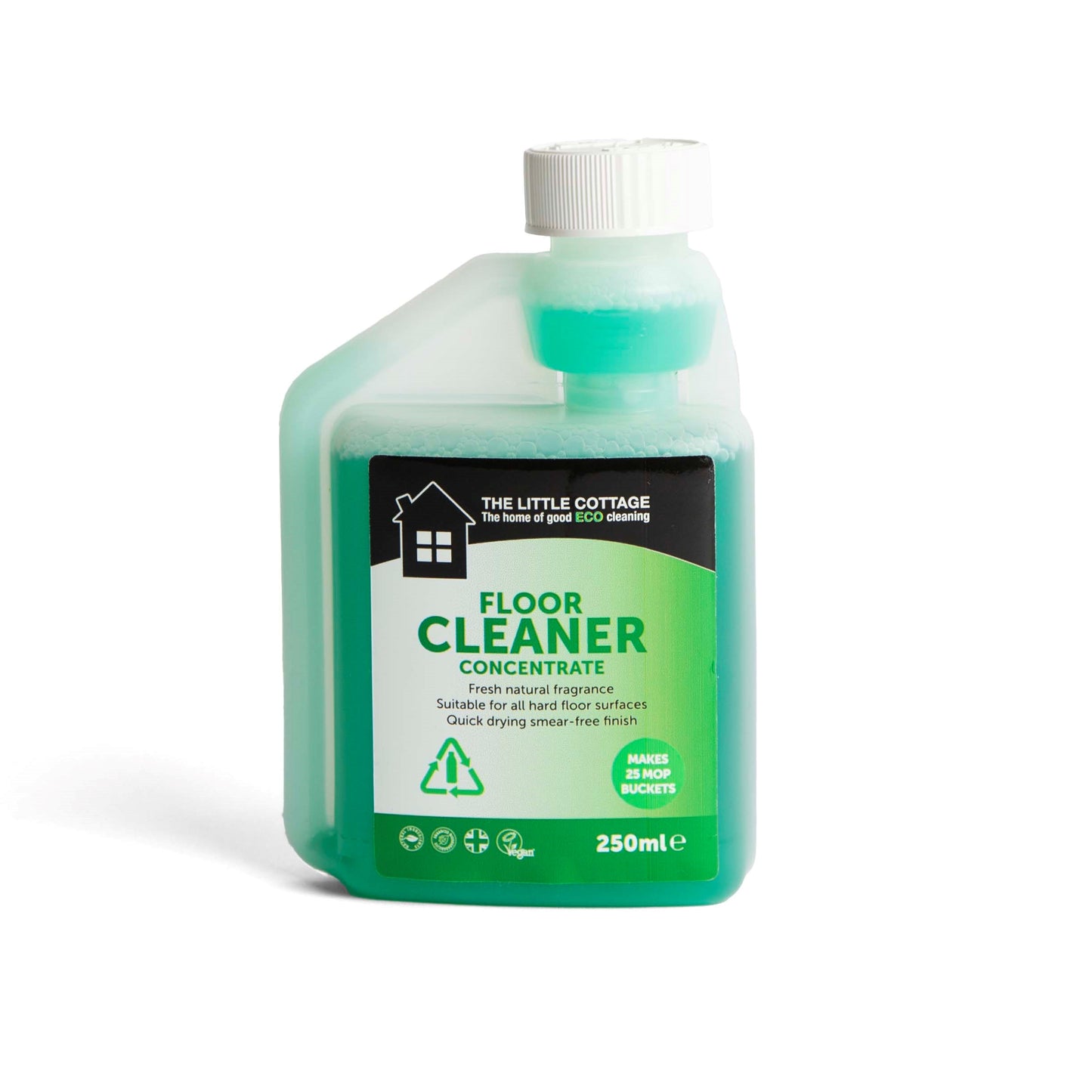 25 Dose Eco Floor Cleaner Concentrate. Plant based, made in the UK and biodegradable. By The Little Cottage Cleaning Company.