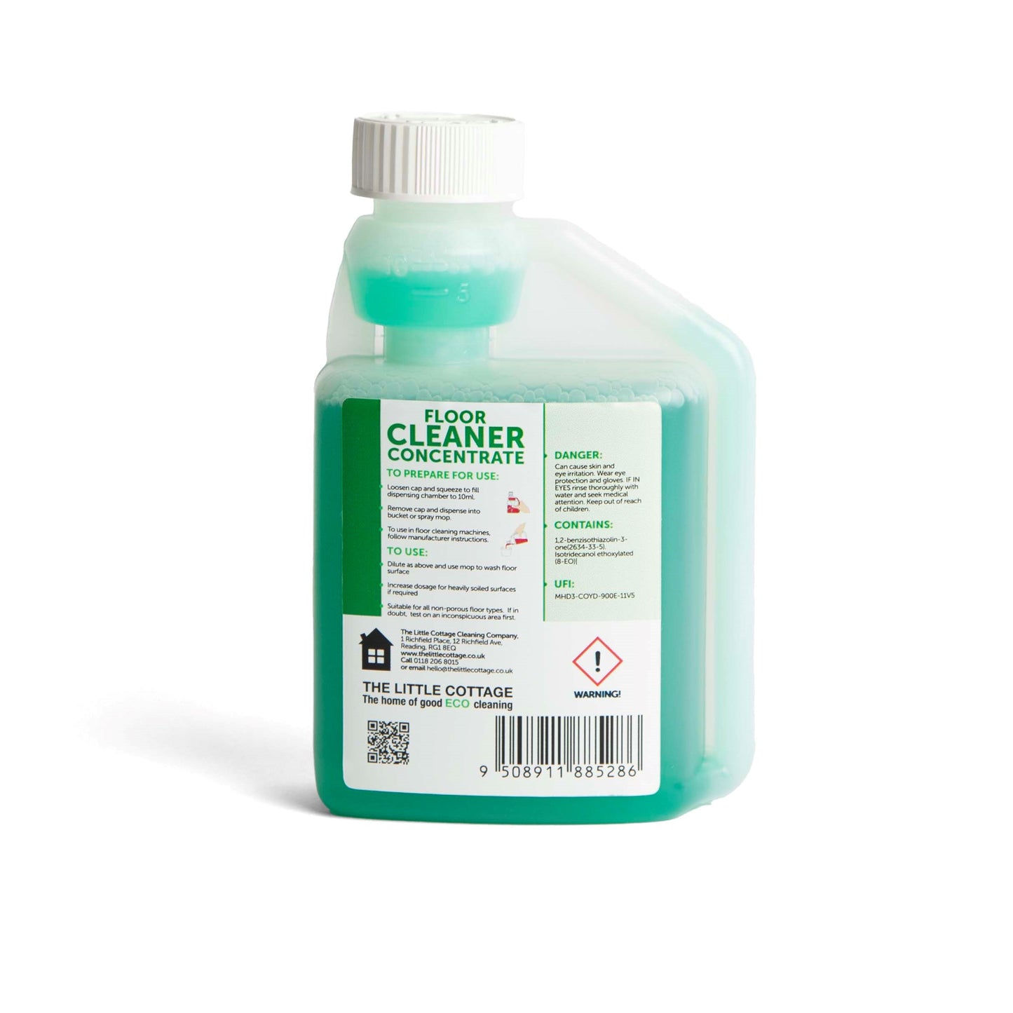 25 Dose Eco Floor Cleaner Concentrate. Plant based, made in the UK and biodegradable. By The Little Cottage Cleaning Company.