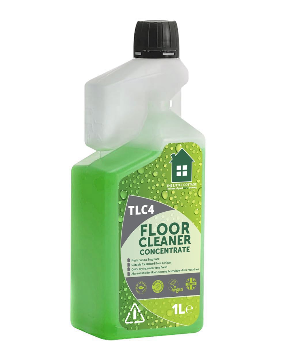 100 Dose Eco Floor Cleaner Concentrate. Plant based, made in the UK and biodegradable. By The Little Cottage Cleaning Company.