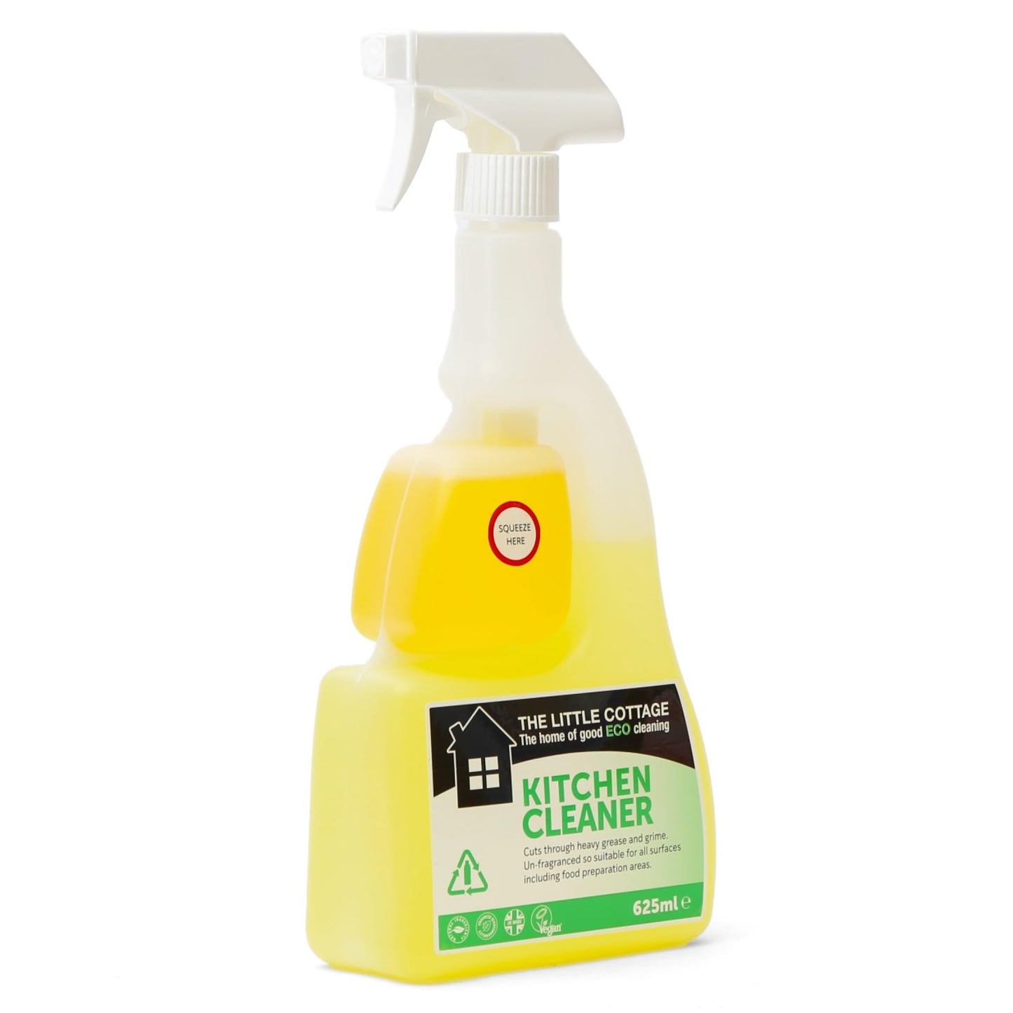 9 bottles in 1 Eco Kitchen Cleaner 625ml. Powerful degreasing action cuts through grime and grease effectively Plant based and biodegradable. Supplied ready to use with a further 8 refills. UK Made.