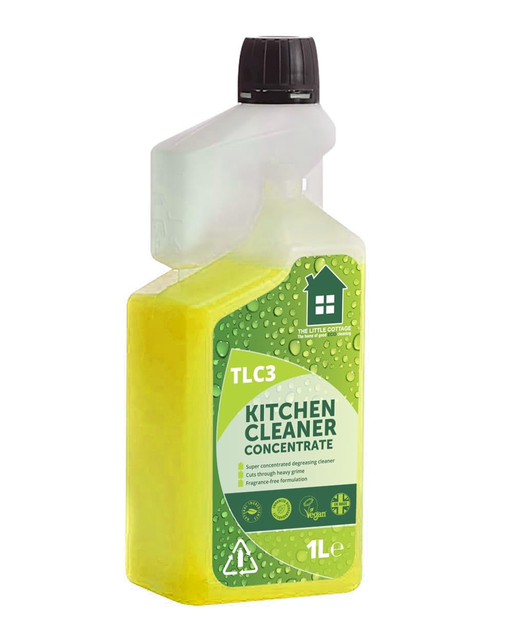 100 dose Eco Kitchen Cleaner and Degreaser Concentrate. Plant based, made in the UK and biodegradable, makes 100 spray bottles. By The Little Cottage Cleaning Company