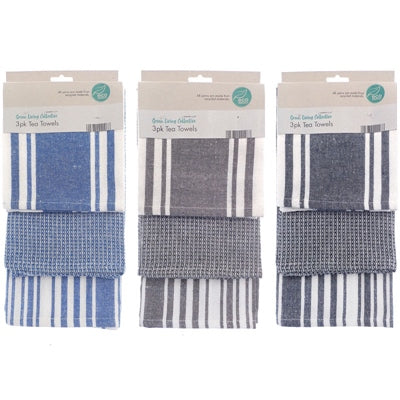 Eco Friendly Tea Towels made from Recycled Materials 3 Pack